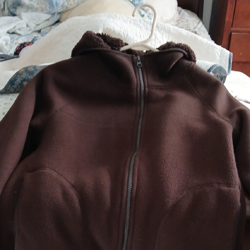 Brown Fleece Zip-Up Jacket